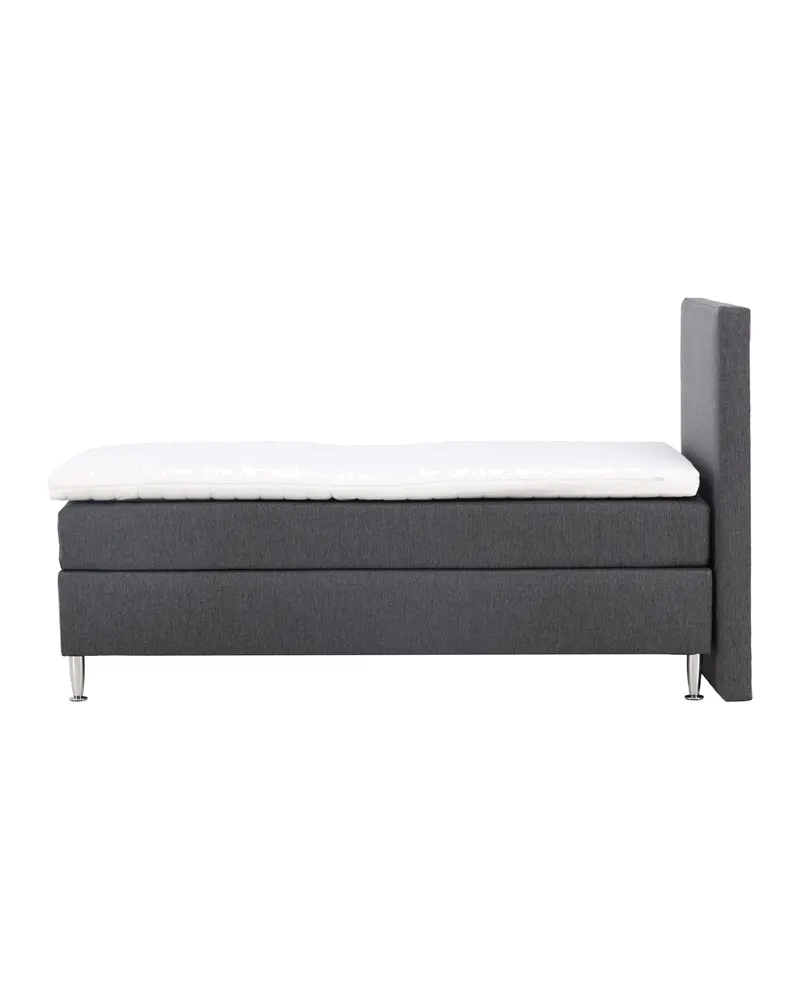 Toledo Kontinentalbett mit Kopfteil in 200 × 66 × 90 cm, Dunkelgrau, Gestell Champagner, Ansicht 7
