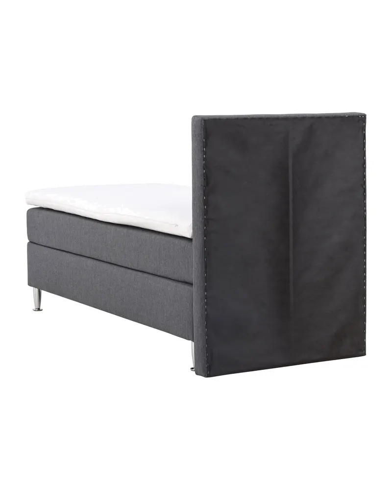Toledo Kontinentalbett mit Kopfteil in 200 × 66 × 90 cm, Dunkelgrau, Gestell Champagner, Ansicht 8