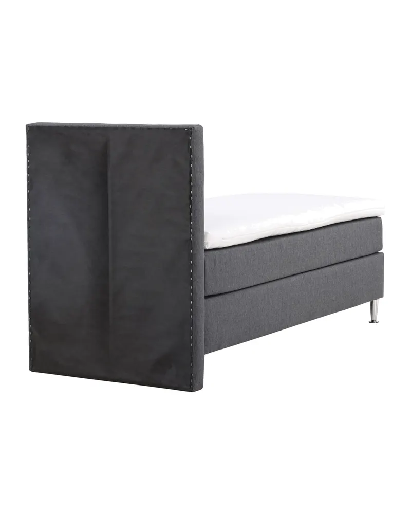Toledo Kontinentalbett mit Kopfteil in 200 × 66 × 90 cm, Dunkelgrau, Gestell Champagner, Ansicht 10