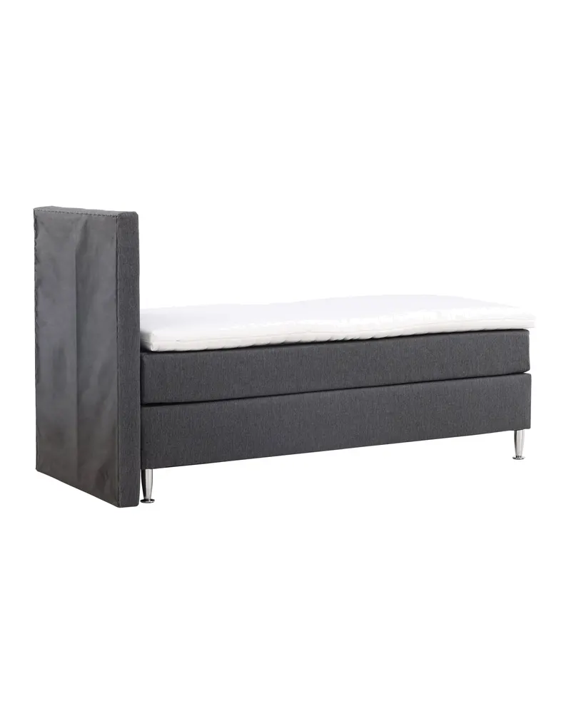 Toledo Kontinentalbett mit Kopfteil in 200 × 66 × 90 cm, Dunkelgrau, Gestell Champagner, Ansicht 11