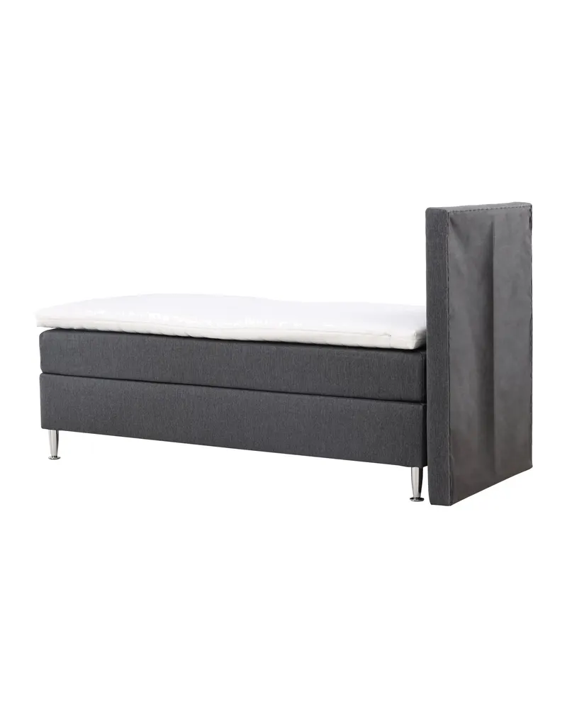 Toledo Kontinentalbett mit Kopfteil in 200 × 66 × 90 cm, Dunkelgrau, Gestell Champagner, Ansicht 5