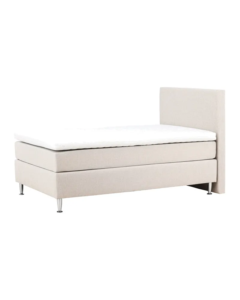 Toledo Kontinentalbett mit Kopfteil in 200 × 66 × 120 cm, Beige, Gestell Champagner, Ansicht 6
