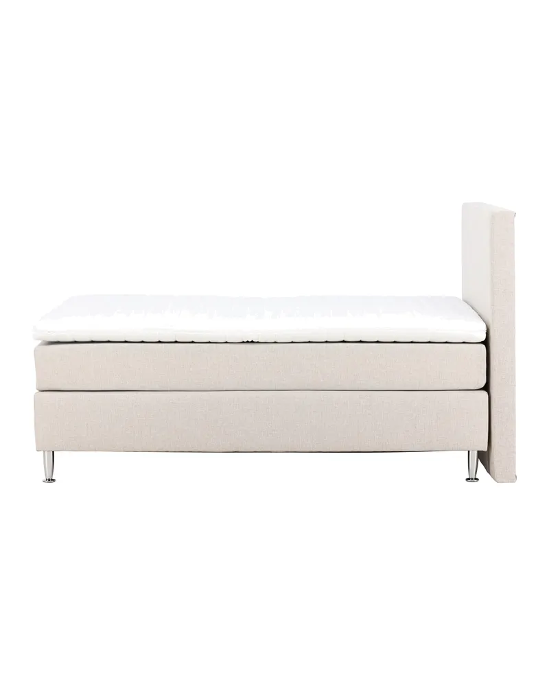 Toledo Kontinentalbett mit Kopfteil in 200 × 66 × 120 cm, Beige, Gestell Champagner, Ansicht 7