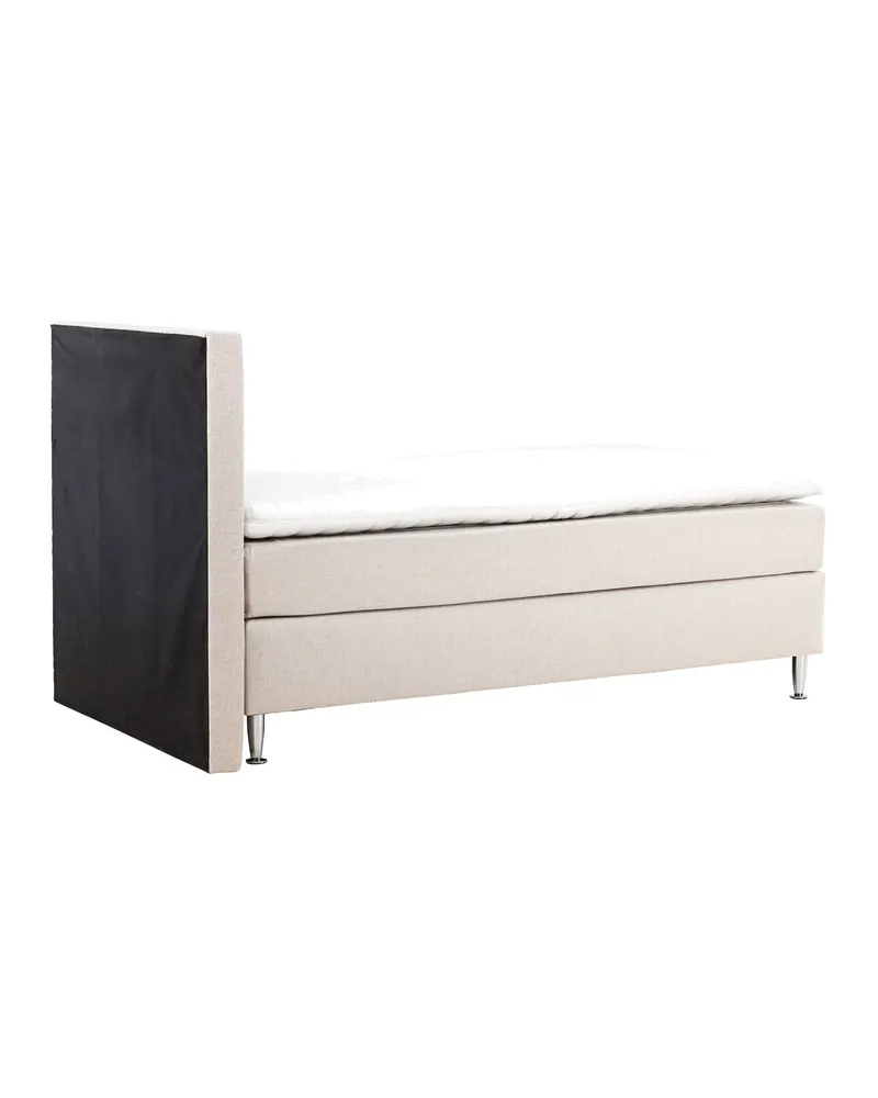 Toledo Kontinentalbett mit Kopfteil in 200 × 66 × 120 cm, Beige, Gestell Champagner, Ansicht 11