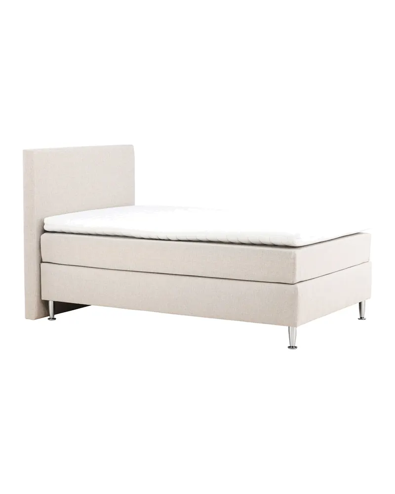 Toledo Kontinentalbett mit Kopfteil in 200 × 66 × 120 cm, Beige, Gestell Champagner, Ansicht 12