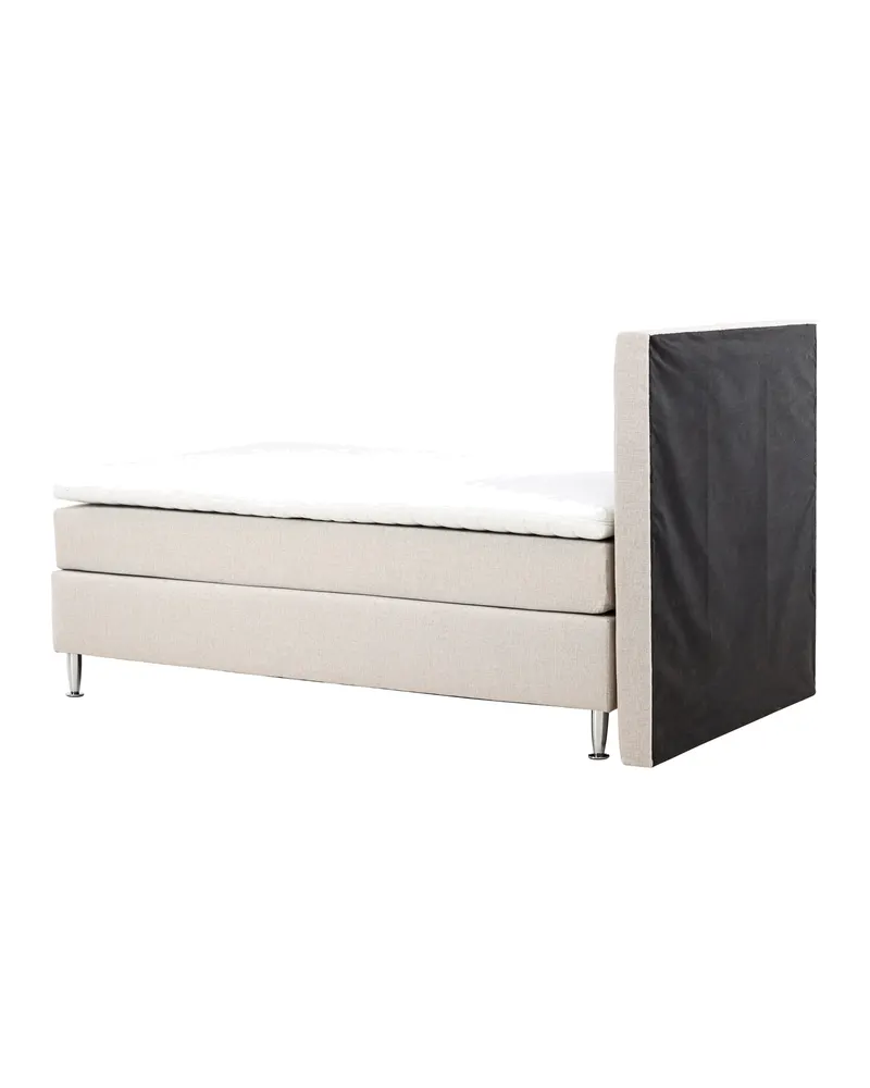 Toledo Kontinentalbett mit Kopfteil in 200 × 66 × 120 cm, Beige, Gestell Champagner, Ansicht 5