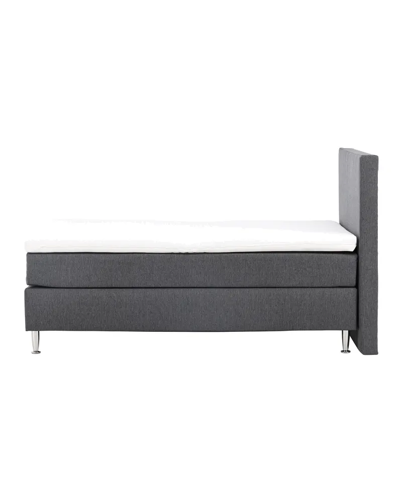 Toledo Kontinentalbett mit Kopfteil in 200 × 66 × 120 cm, Dunkelgrau, Gestell Champagner, Ansicht 7