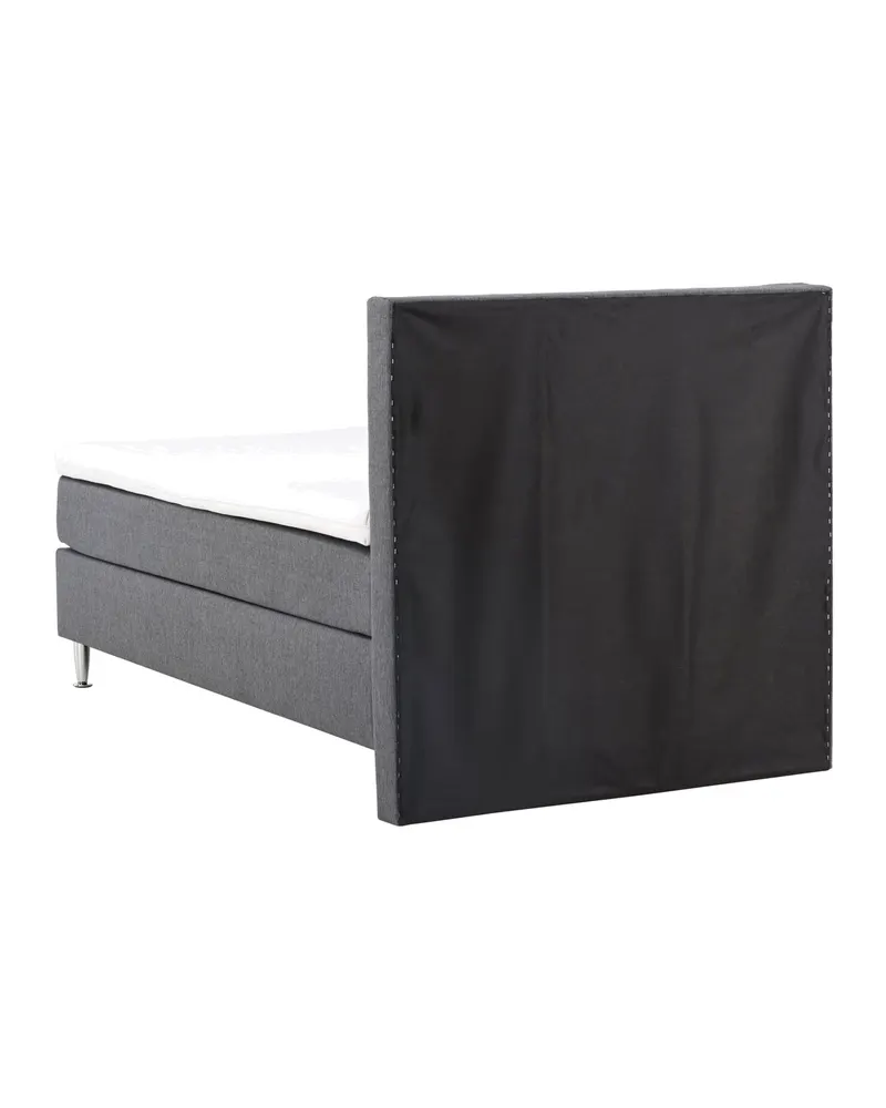 Toledo Kontinentalbett mit Kopfteil in 200 × 66 × 120 cm, Dunkelgrau, Gestell Champagner, Ansicht 8