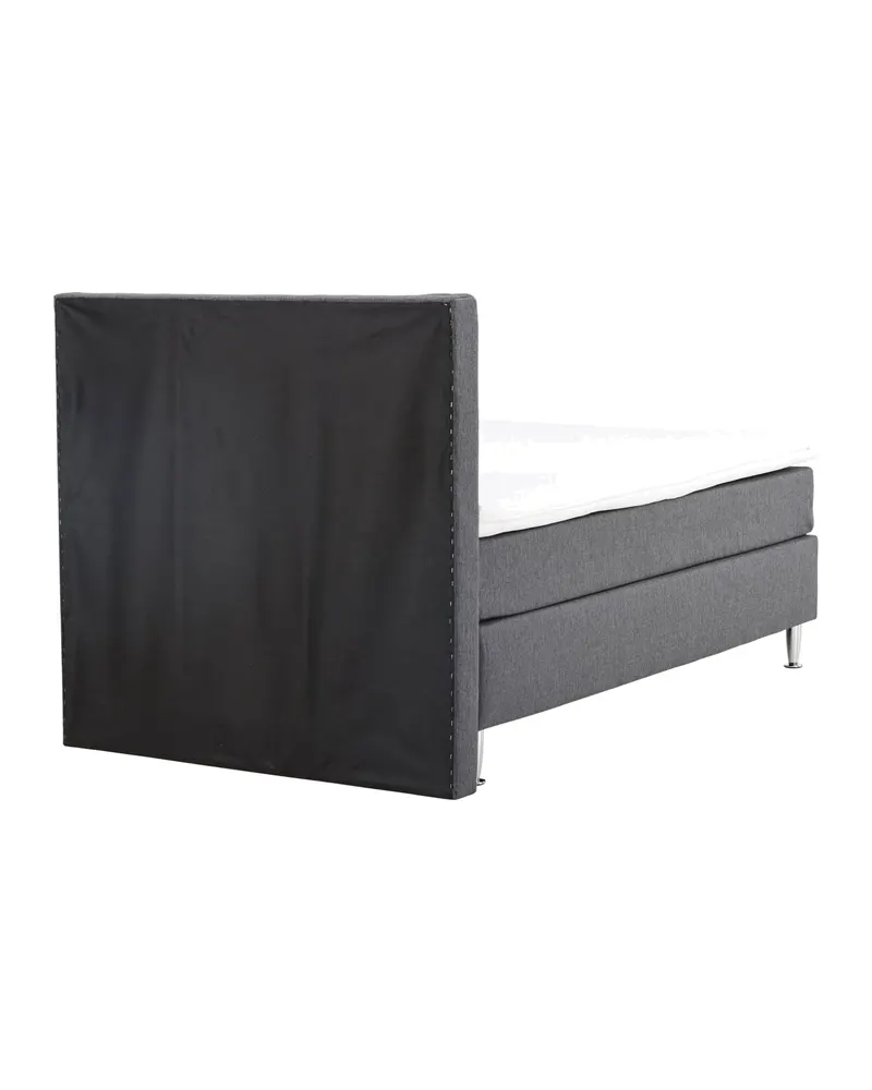 Toledo Kontinentalbett mit Kopfteil in 200 × 66 × 120 cm, Dunkelgrau, Gestell Champagner, Ansicht 10
