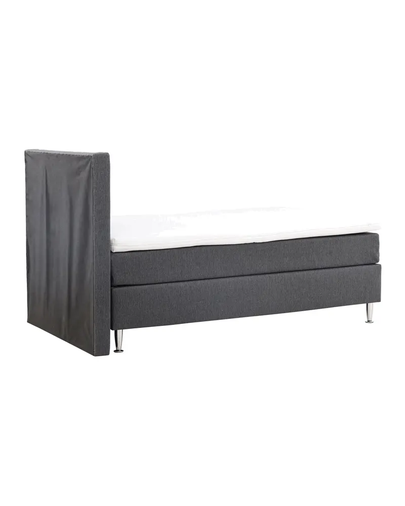 Toledo Kontinentalbett mit Kopfteil in 200 × 66 × 120 cm, Dunkelgrau, Gestell Champagner, Ansicht 11