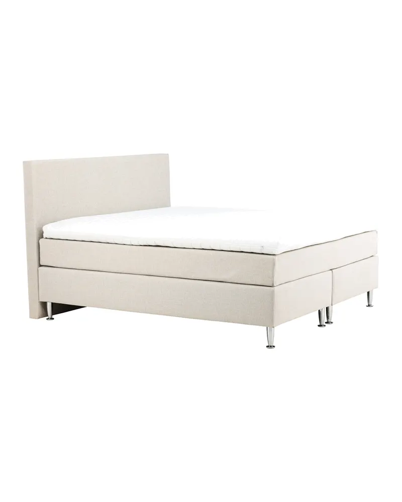 Toledo Doppelbett 180 × 200 cm Kontinentalbett in Beige, Gestell Champagner, Ansicht 12