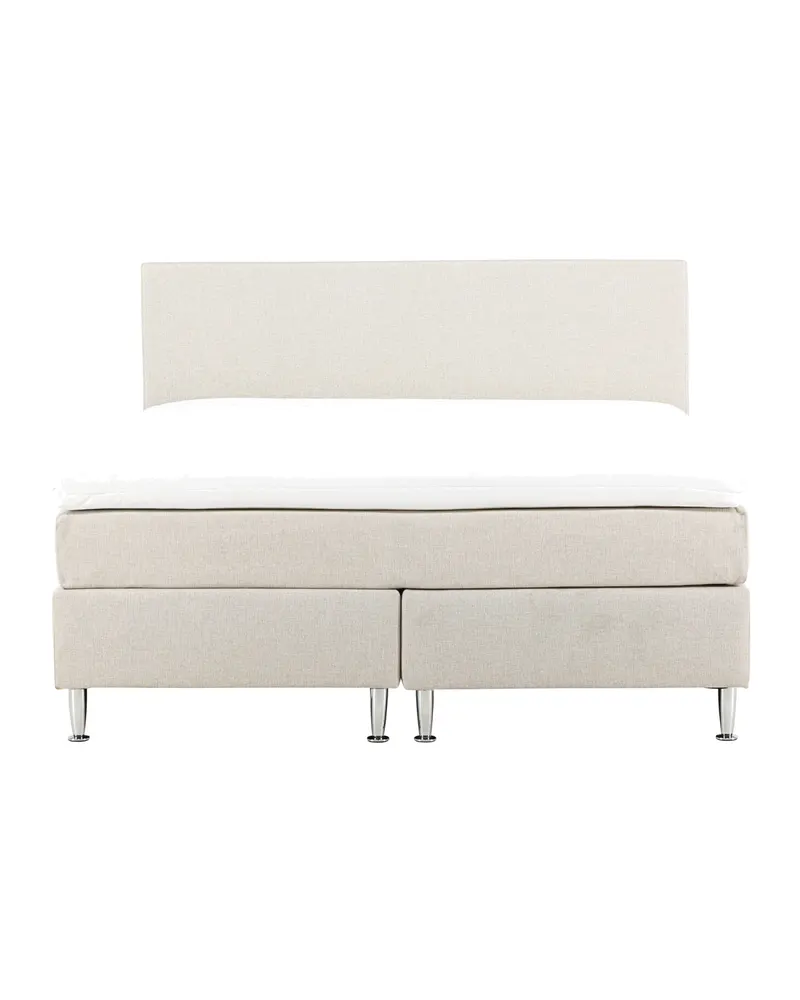 Toledo Doppelbett 180 × 200 cm Kontinentalbett in Beige, Gestell Champagner, Ansicht 2