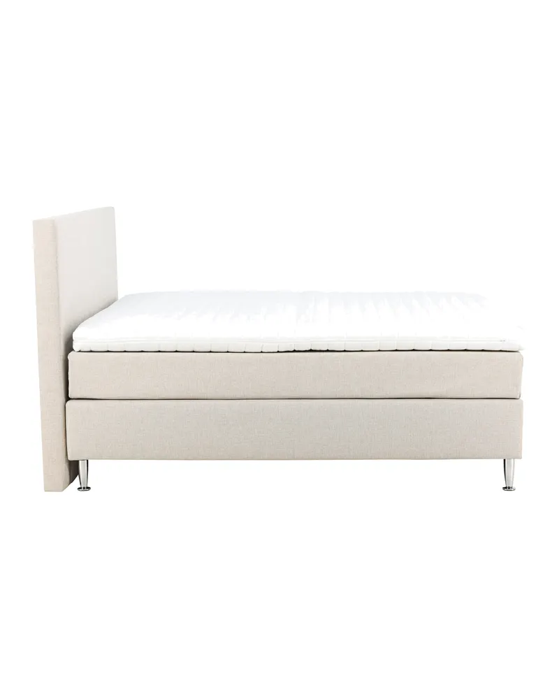 Toledo Doppelbett 180 × 200 cm Kontinentalbett in Beige, Gestell Champagner, Ansicht 3