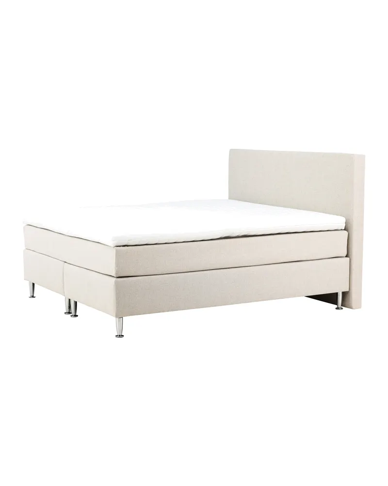 Toledo Doppelbett 180 × 200 cm Kontinentalbett in Beige, Gestell Champagner, Ansicht 4