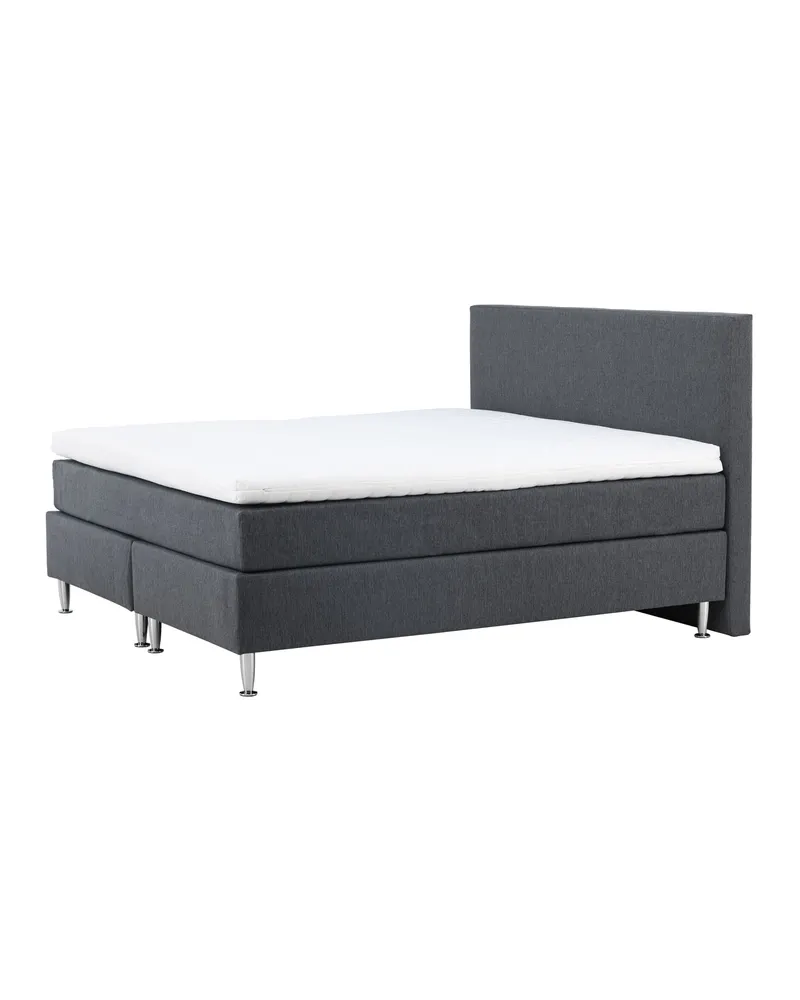 Toledo Doppelbett 180 × 200 cm Kontinentalbett in Dunkelgrau, Gestell Champagner, Ansicht 6
