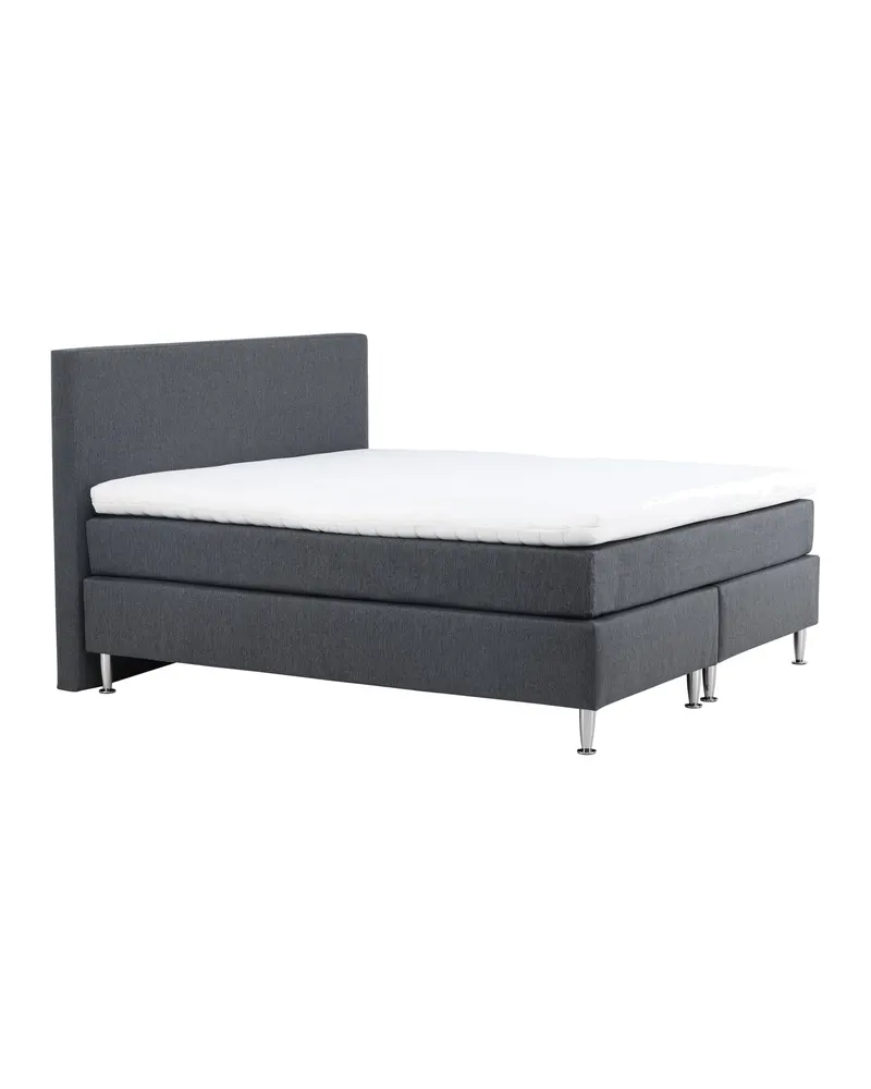 Toledo Doppelbett 180 × 200 cm Kontinentalbett in Dunkelgrau, Gestell Champagner, Ansicht 12