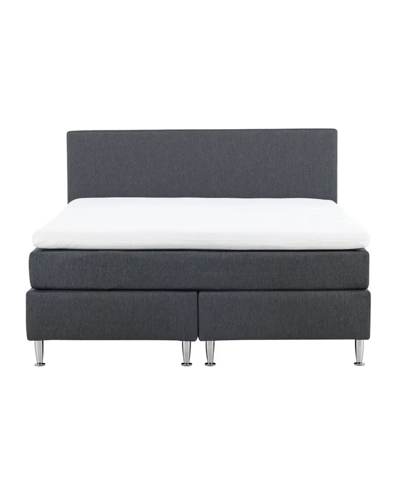 Toledo Doppelbett 180 × 200 cm Kontinentalbett in Dunkelgrau, Gestell Champagner, Ansicht 2