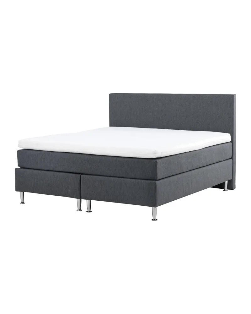 Toledo Doppelbett 180 × 200 cm Kontinentalbett in Dunkelgrau, Gestell Champagner, Ansicht 3
