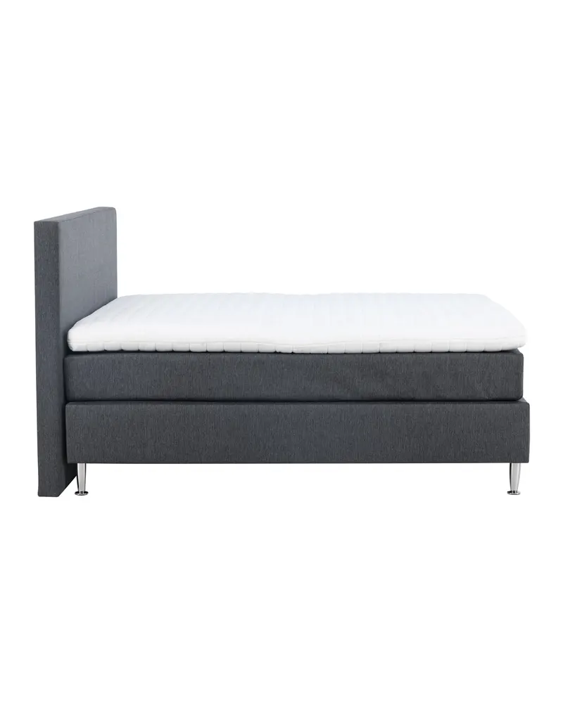 Toledo Doppelbett 180 × 200 cm Kontinentalbett in Dunkelgrau, Gestell Champagner, Ansicht 4