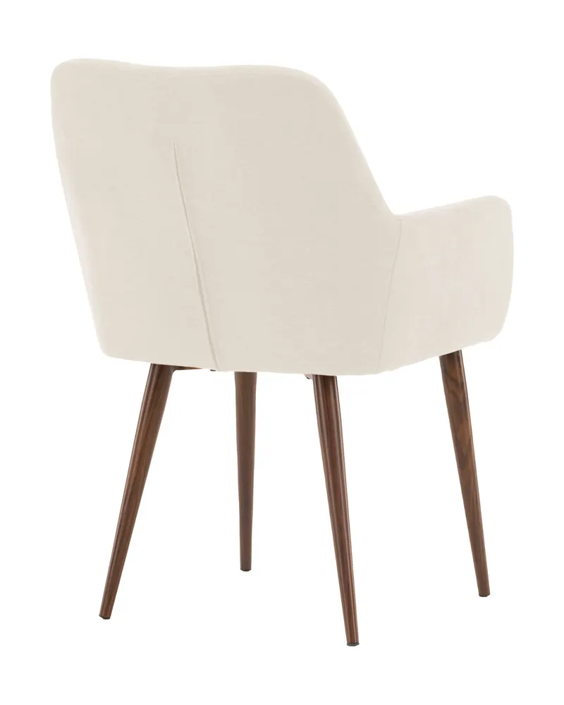 Tomorrow Esszimmerstuhl mit Armlehnen und Stoffbezug in Beige, Gestell Mokka, Ansicht 11