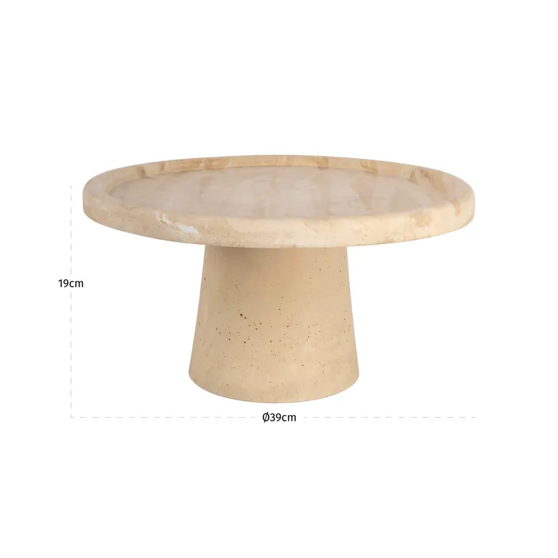 Tortenständer Beccy, Beige von Richmond Interiors, Maßzeichnung 3