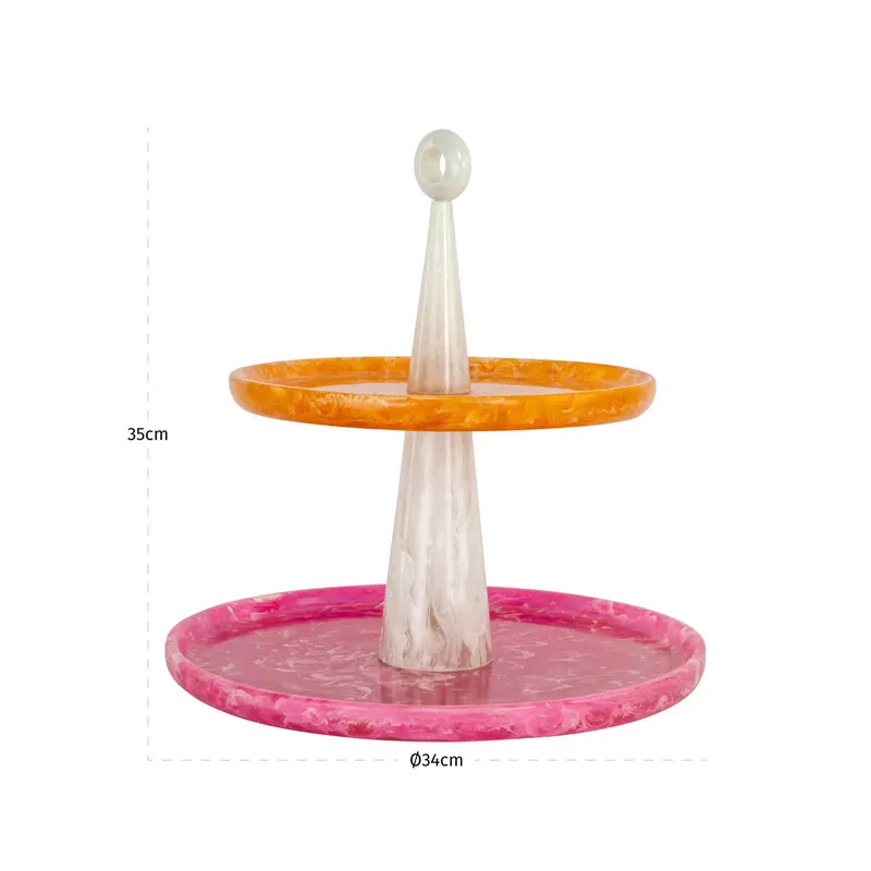 Tortenständer Posy Rosa/Orange von Richmond Interiors, Maßzeichnung 2
