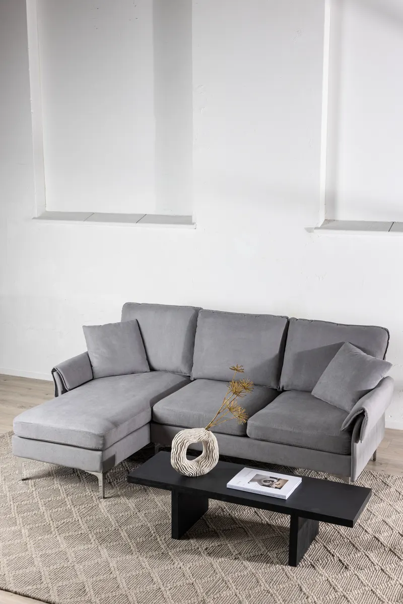 Toulouse 3-Sitzer-Sofa mit Recamiere, im Wohnraum, Ansicht 1