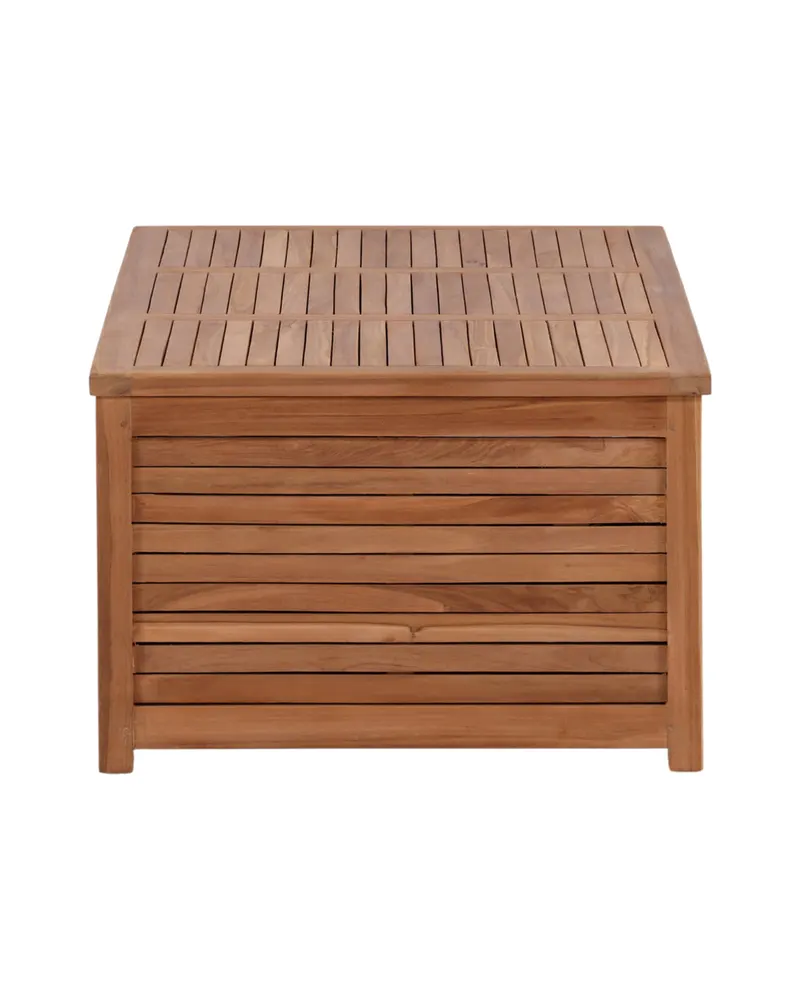 Trento Gartenbox aus Teak in 130 × 70 × 46 cm, Ansicht 3
