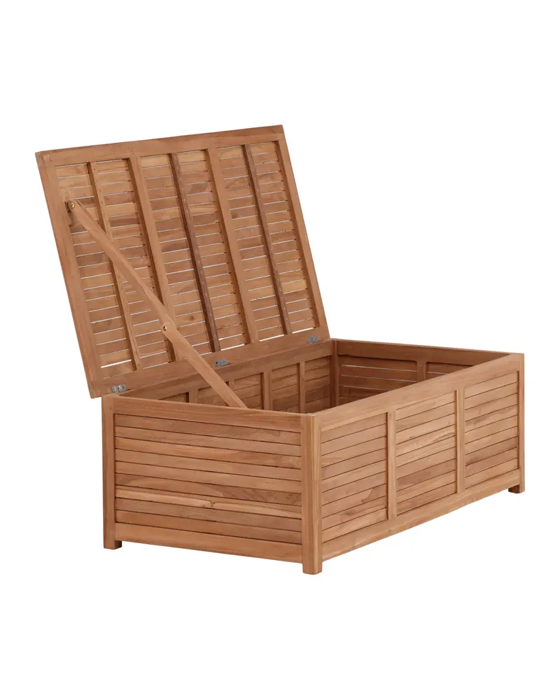 Trento Gartenbox aus Teak in 130 × 70 × 46 cm, Ansicht 6