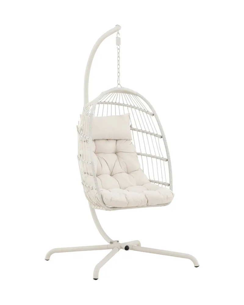 Trezza Hängesessel mit Gestell in Beige, Ansicht 2