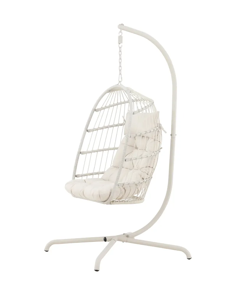Trezza Hängesessel mit Gestell in Beige, Ansicht 3