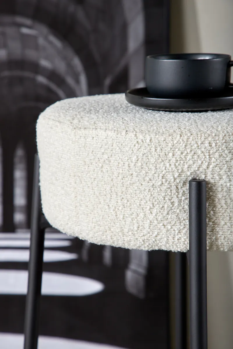 Tucson Barhocker ohne Lehne mit Bouclé-Sitz, im Wohnraum, Ansicht 3