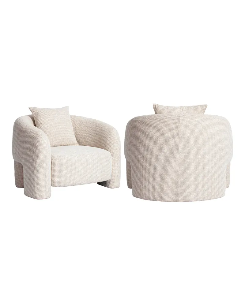 Loungesessel Tuscany in Beige blockweave von Richmond Interiors, Produktansicht 2