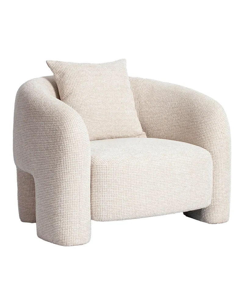 Loungesessel Tuscany in Beige blockweave von Richmond Interiors, Produktansicht 3