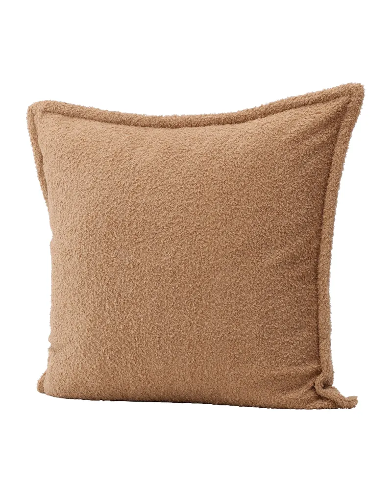 Tuva Kissenbezug mit Stoffkante in 60 × 60 cm, Beige, Ansicht 2
