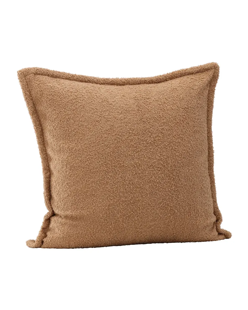 Tuva Kissenbezug mit Stoffkante in 60 × 60 cm, Beige, Ansicht 4