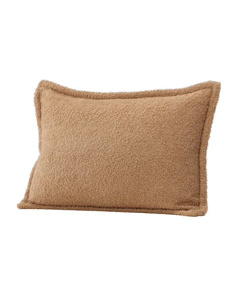 Tuva Kissenbezug mit Stoffkante in 40 × 60 cm, Beige, Ansicht 2