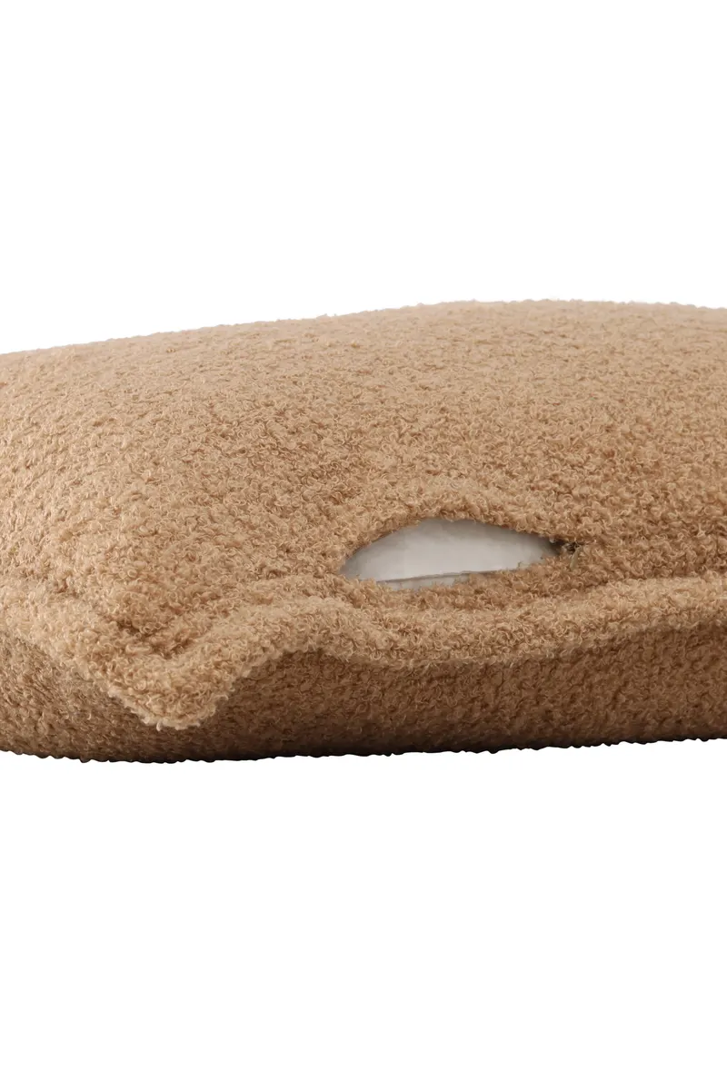 Tuva Kissenbezug mit Stoffkante in 40 × 60 cm, Beige, Ansicht 3
