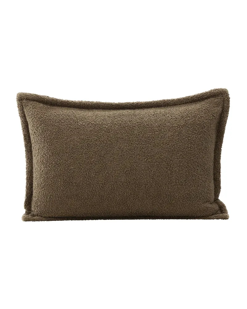 Tuva Kissenbezug mit Stoffkante in 40 × 60 cm, Braun, Ansicht 1