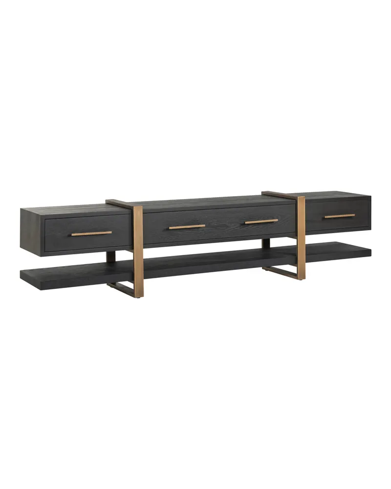 TV-Möbel Cambon, Dunkles Kaffeebraun von Richmond Interiors, Produktansicht 3