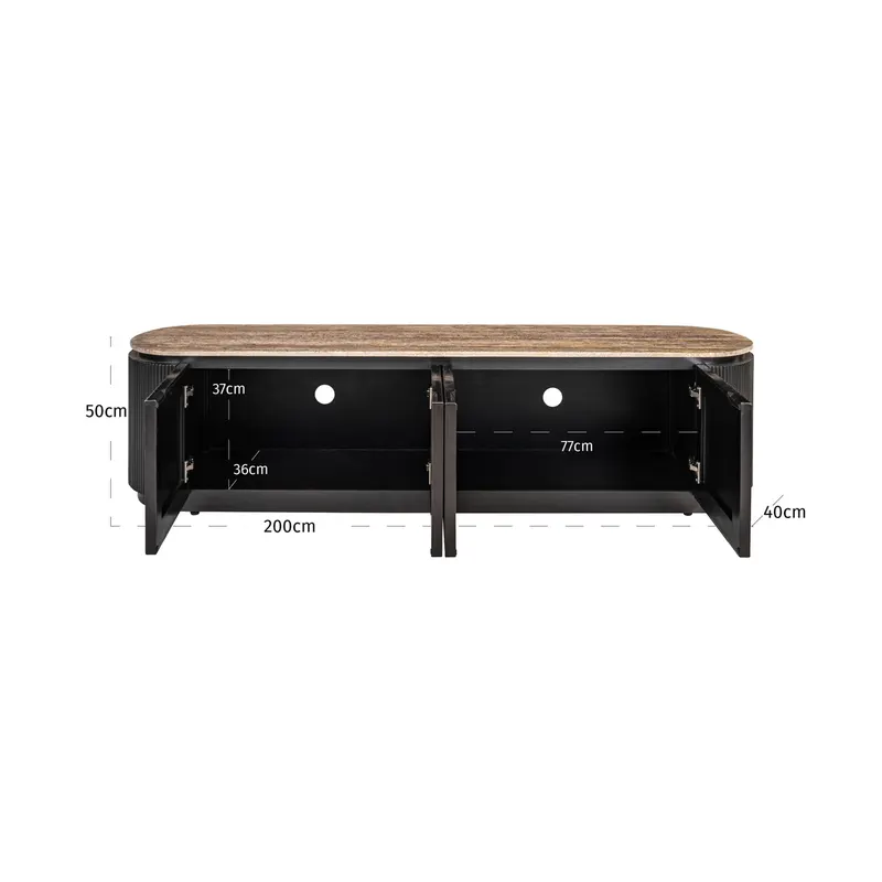 TV-Möbel Russo, Ash brown von Richmond Interiors, Maßzeichnung 12