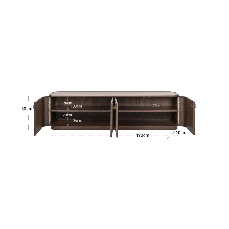 TV-Möbel Willox, Beige von Richmond Interiors, Maßzeichnung 11