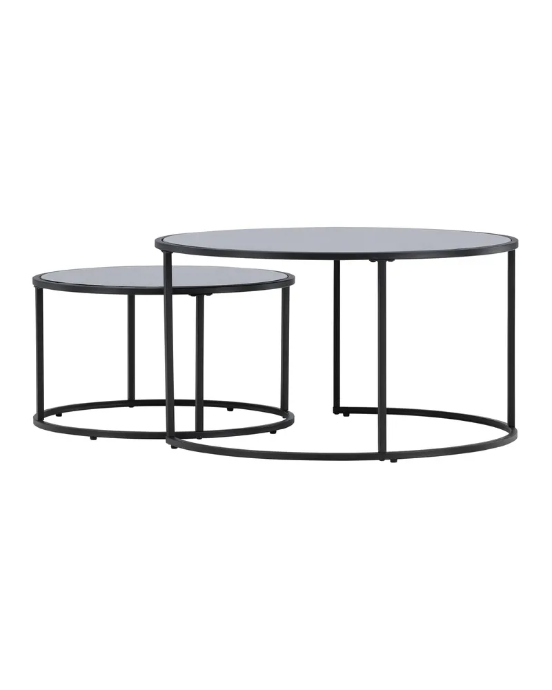 Twin runder Couchtisch mit Stahlgestell, Ansicht 9