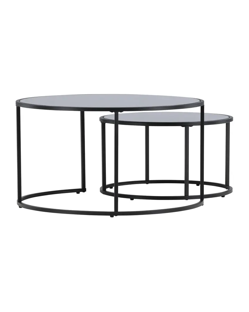 Twin runder Couchtisch mit Stahlgestell, Ansicht 11