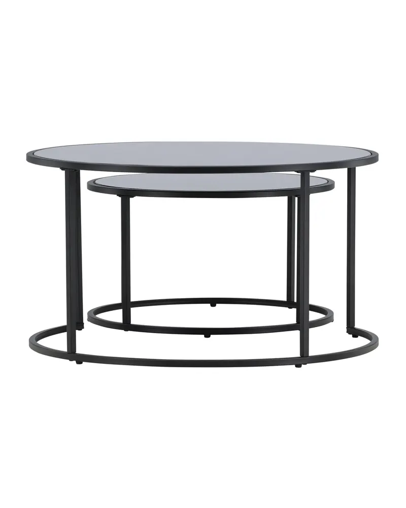 Twin runder Couchtisch mit Stahlgestell, Ansicht 3