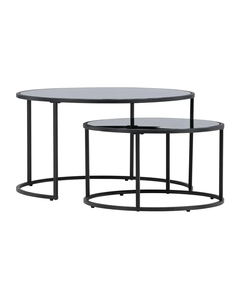 Twin runder Couchtisch mit Stahlgestell, Ansicht 4