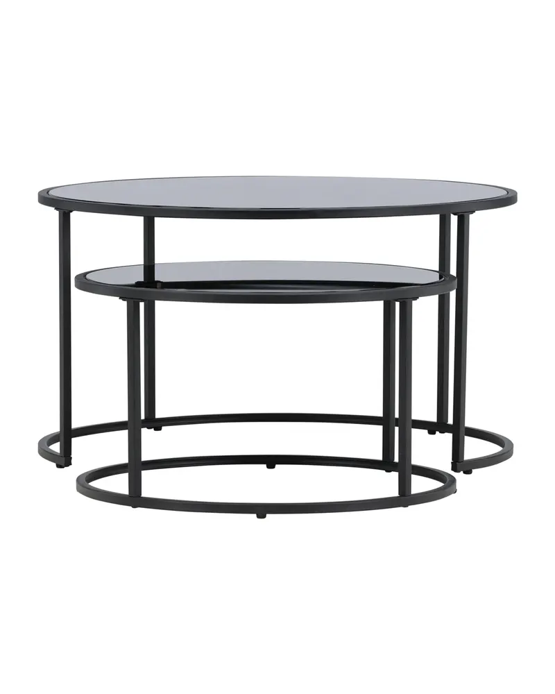 Twin runder Couchtisch mit Stahlgestell, Ansicht 5