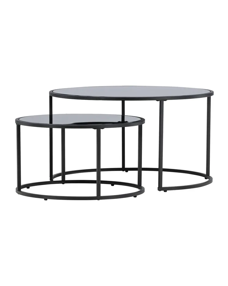 Twin runder Couchtisch mit Stahlgestell, Ansicht 6