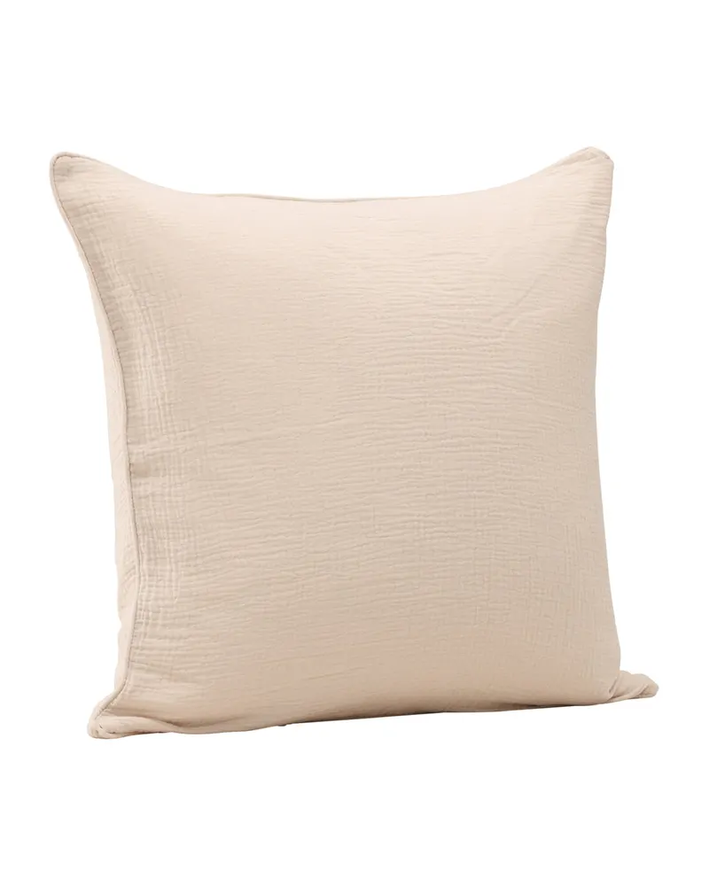Tyra Kissenbezug 60 × 60 cm aus Baumwolle in Beige, Ansicht 2