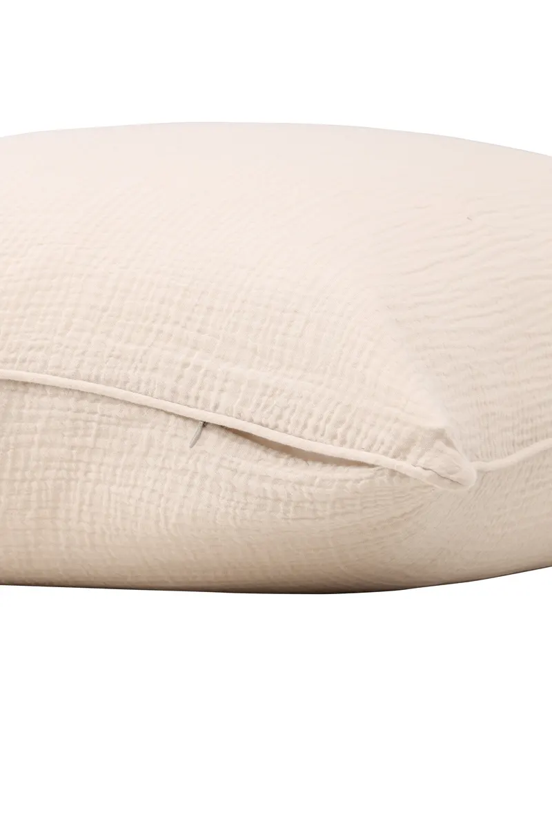 Tyra Kissenbezug 60 × 60 cm aus Baumwolle in Beige, Ansicht 3